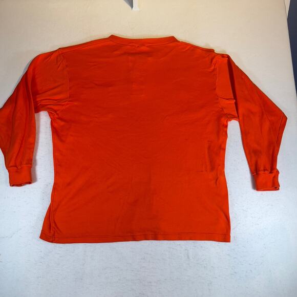 Youngville Clothing FR Henley Shirt Men's XL Safety Orange Crew Neck Flame Resis - Picture 9 of 10